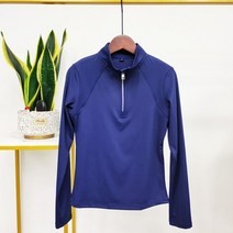 승마 baselayer 여성 긴 소매 승마 티셔츠 여성 승마 셔츠 승마 쇼 마술 의류, 진한 파란색, XL