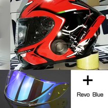 바이크 부품 풀페이스 오토바이 헬멧 X14 화이트 뒤 라이딩 모토크로스 레이싱, 07 A revoblue visor_01 M