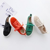 홍당무 가죽 통굽 스니커즈 4color 3.5cm