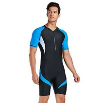 프리다이빙웨이트 서핑복 잠수복 여성용 반팔 원피스 라이크라 잠수복 컬러 블록 프론트 지퍼 패딩 서핑, 03 1362_01 S