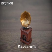 수동 옛날 복고 레트로 타자기 Dvotinst 신생아 사진 소품 TV 라디오 미니 크리 에이 티브 프로 포토 스튜디오 촬영 액세서리, phonograph+0 to 3 months