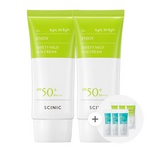 샘플6매입포함 엔조이 세이프티 마일드 선크림 50ml 2개, ((C02T0000008292))