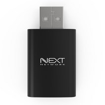 넥스트 USB 무선랜카드 블루투스4.2 와이파이 동시지원 노트북용, 블랙