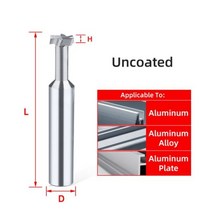 초경 T 슬롯 밀링 커터 텅스텐 스틸 엔드 밀 CNC, D14x65L, Uncoated, H4.0