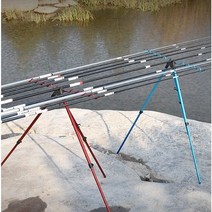 원투 낚시대 9칸 낚시 거치대 받침대 릴 민물 바다, 낚시대 거치대 9조 - 블루