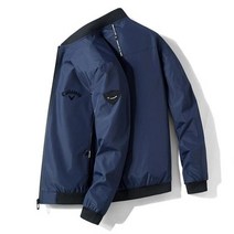 Callaway 봄 골프 남성 재킷 지퍼 칼라 브랜드 야구 의류 캐주얼 스포츠 탑, 없음, 01 Navy Blue Black+XL  5565kg