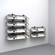 스케이트 보드 랙 롱보드 전시 벽걸이 서핑보드 보관, 검정색 4겹 벽걸이