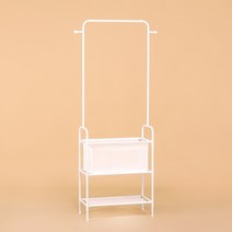 코코디피 옷가게 인테리어 디스플레이 튼튼한 행거 선반형 디자인 옷걸이 헹거, 화이트