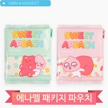 슬림한 미니 파우치 어피치 카카오 캐릭터 에나멜 다용도 카드지갑 가방정리