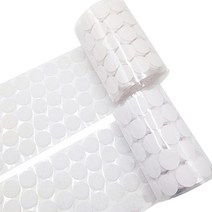 양면 원형 접착 벨크로 찍찍이 테이프 10mm(90매)20mm(50매), 1양면찍찍이10mm-90입