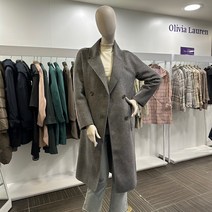 올리비아로렌 역시즌특가* 체크 배색 핸드메이드 롱코트 VOCEAXWA221 NC중앙로역점