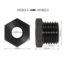 TASP 목공 선반 헤드 스톡 스핀들 어댑터 M33 1 인치 M18 목재 터닝 스레드 인서트 척 페이스 플레이트, 01 M33x3.5 to M18x2.5