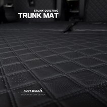 카위크 볼보 V60 차박 트렁크 매트, 블랙&블랙스티치, V60 2011~2019