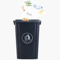 핫버튼 뚜껑없는 75리터 쓰레기통 40L 70L 75L 100L, 70리터, 블랙
