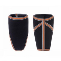 2PCS 전문 7mm 네오프렌 스포츠 Kneepads 압축 역도 Pressured Crossfit 무릎 패드 훈련 받침대 지원, [03] L, [15] Black orange