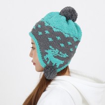 WHIZZ 루돌프 귀달이 비니 남녀공용 보드비니 스키비니 방한용품, 핑크