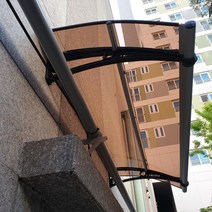 캐노픽스 650 X 3300 야외창고 호레움 조립식 창고 창고 스마트하우스 하루홈 고정어닝, 투명렉산 회색 브라켓 실버 바