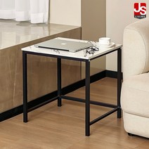 JS리빙 원목 사이드 테이블 책상 50*40*53 화이트 테론 대리석디자인 모던 [모델명: 672*662_00KLSKAS_0LLS7AL]