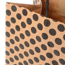 블루몬 종이 쇼핑백 백 땡땡이 크라프트 선물 케이스 포장 봉투 중 - 화이트