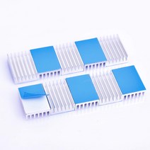 히트 싱크 열전도성 양면 테이프 부착 열폭주 대책 L20mm X W14mm X H6mm 10개들이 냉각핀 알루미늄제 방열판 파이어 텔레비전