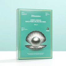 제이엠솔루션 청광 마린 흑진주 밸런싱 마스크팩 펄 (10매) / 톤업 브라이트닝 수분집중케어, 3개, 10매