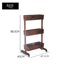 꽃수레 마차 꽃마차 가판대 행사매대 판매대 꽃 선반 인테리어 나무 장식 화분 식물 스탠드, 모델 B 작은 3 층 꽃 스탠드