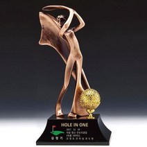 홀인원 트로피 주문제작 골프 우승 기념 선물, 단품