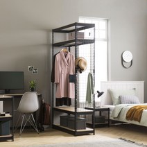 스피드랙 시스템 행거 3단(행거봉2), 스피드랙 800x600x2100 3단(봉2개) 화이트