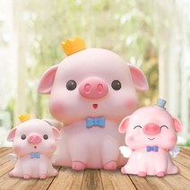 엔젤 피그 천사 날개 저금통 인테리어 집들이선물 생일선물 돼지 저금통 소복이 (S) 중복이(M)