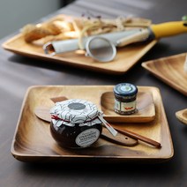 아카시아 원목 사각 접시 (5size) 우드 플레이트 나무 그릇, 아카시아 우드 사각 접시 - 5호, 1개