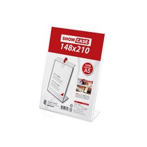 단면 아크릴 쇼케이스 포켓 투명 테이블 POP 꽂이 A5 세로