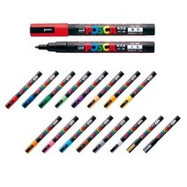 미쯔비시 유니 포스카 1M 3M 5M 8K PC-1M/PC-3M/PC-5M/PC-8K 겹쳐쓰기펜 수성잉크데코펜, PC-3M골드(25)