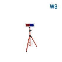WS 쏠라 미니 경광등 장방향4구 태양열 충전 높낮이 조절 동물퇴치용, 쏠라미니경광등 + 스텐파이프 지주 포함
