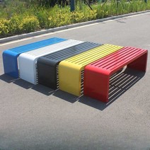 야외용 벤치의자 카페 마당 공원 벤치 정원 테라스 야외 의자 흡연실 2인, 그레이 180x40x45 블랙