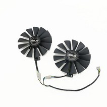 그래픽카드 새로운 t129215sm 2 개몫 4pin 95mm asus rog strix 듀얼 rx 470 570 amd rx470 rx570 gtx1050ti 팬, 1랏