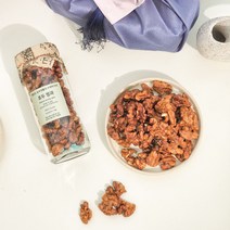 오븐에 구운 호두 정과 결혼 돌 조문 답례품 회갑 복직 승진 단체 어르신 부모님 선물 건강 간식, 호두정과 1병 130g+상자