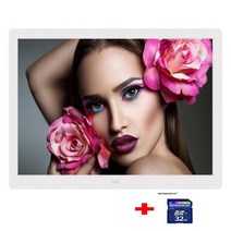 전자액자 디지털사진액자 메뉴보드 LED 백라이트 디지털 액자 전자 사진 앨범 그림 음악 영화용 모든, 09 white with 32gb_02 미국 플러그