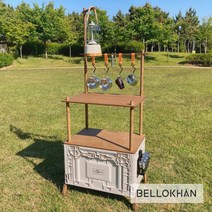 벨로칸 캠핑 선반 우드 쉘프 2단 3단 캠핑용 수납장 정리대 접이식 캐비넷 원목 키친, 쉘프 + 폴딩박스 + 행어&#038;랜턴거치대, 전용가방 O