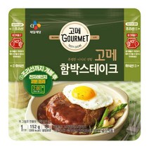 씨제이 육즙 소고기패티 고메 함박스테이크 캠핑밀키트 떡갈비 152g, 20개