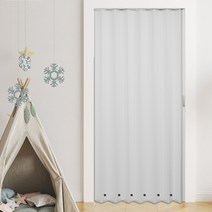 EKMALL 홀딩도어 자바라 편개 방염 화이트 가로사이즈 108cm x 세로사이즈