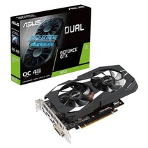 ASUS 지포스 GTX 1650 오버클럭 4GB 듀얼 팬 에디션 VR 지원 HDMI DP 1.4 DVI 그래픽 카드 (듀얼-GTX1650-O4G) 560698