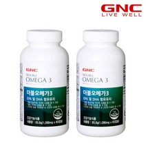 [GNC]더블 오메가3 600mg 60캡슐(60일분)x2병, 단품, 단품