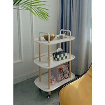북유럽 사이드 ins 테이블 이동식 카트 웨건 틈새 주방 수납장 전자레인지 선반 전자렌지 렌지대 다용도 홈카페 찬장 그릇장 부엌, 2층, A 보트 유형 - 흰색