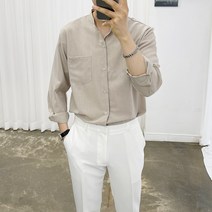 아도르클래식 크리스 린넨 9컬러 봄 가을 여름 차이나 카라 긴팔 셔츠