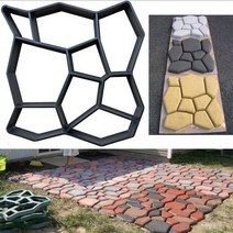 잘생쁨 DIY PP재질 콘크리트 금형 바닥 보도블럭 정원 바닥재 시멘트 50CM, 정사각형40x40x4cm