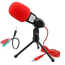 Computer Microphone Condenser Microphone Elinka Professional Sound Podcast Studio Microphone for PC, 1