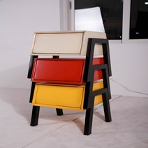 BIANCO ITALIA 침대협탁 1단 미니수납장, Red