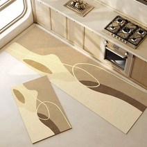 주방 러그 방수 pvc가죽 거실 홈 인테리어 미끄럼 방지 도어 매트, 4