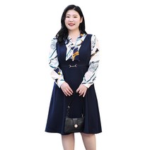 빅사이즈 쉬폰 긴팔 원피스 혼주원피스 88사이즈