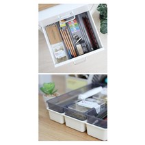 사무실 책상 서랍 사무용품 정리 트레이 도서관 어린이집 병원 소품수납 은행, 화이트